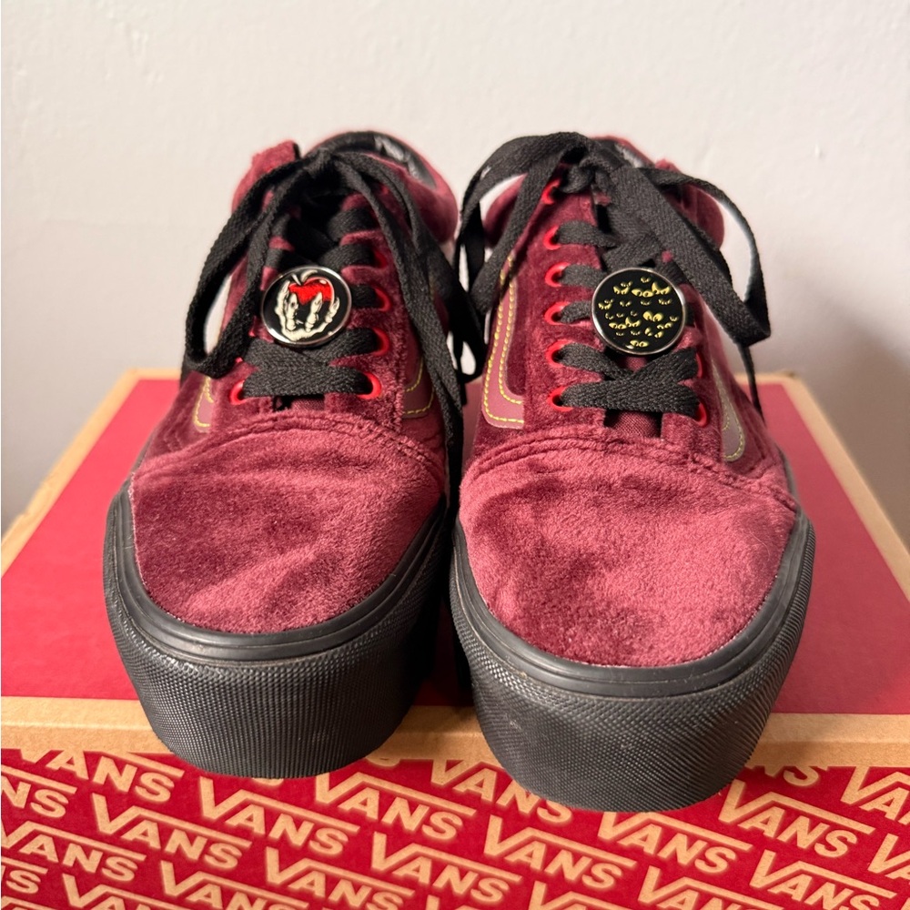 Vans Maroon Suede Shoes with Black Soles